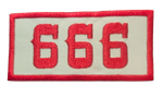 81 Support Aufnäher „666“ rot/weiß