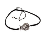 Stoffarmband mit 925 Sterling Silber "DOPPELTER FLÜGEL" - REDANDWHITESTORE